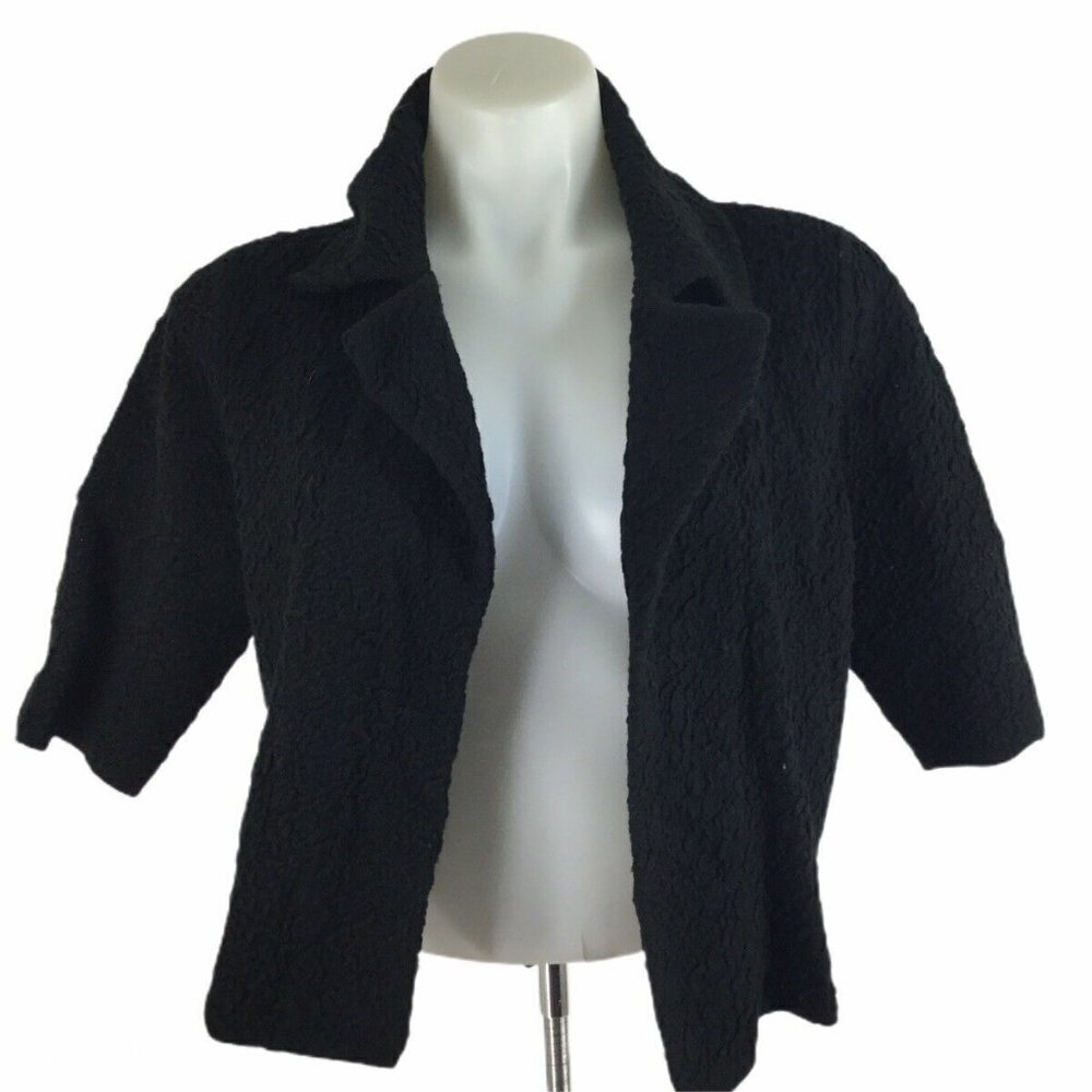 Eileen Fisher Jacket Cape Short Sleeve Textured